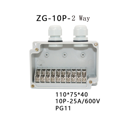 IP65 Waterproof Junction Box 110*75*43mm Terminal Blocks Electric Enclosure 10 Ways