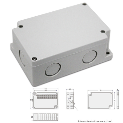 IP65 Waterproof Junction Box 110*75*43mm Terminal Blocks Electric Enclosure 10 Ways