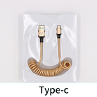 Fast Charging Cable USB Type C 5A Mechanical Keyboard Coiled Data Charge Cable Braided Cord