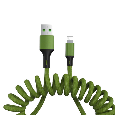 Fast Charging Cable USB Type C 5A Mechanical Keyboard Coiled Data Charge Cable Braided Cord