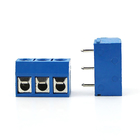 5.00mm Pitch PCB Mounted Screw Terminal Blocks Right Angle 2P to 20P Blue