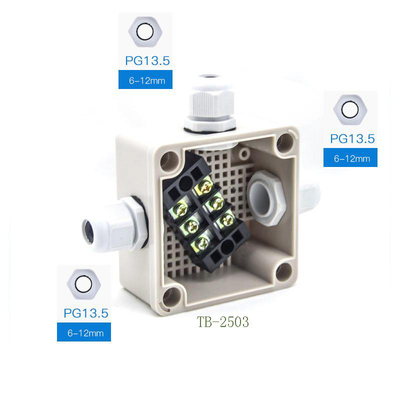 Pastic Electric Enclosure Project Junction Box 86*84*60mm with Gland Connectors Waterproof