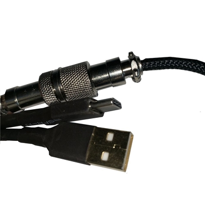 Mechanical Keyboard Cable 5-pin GX12 Aviation Connector Coupled Nylon Braided