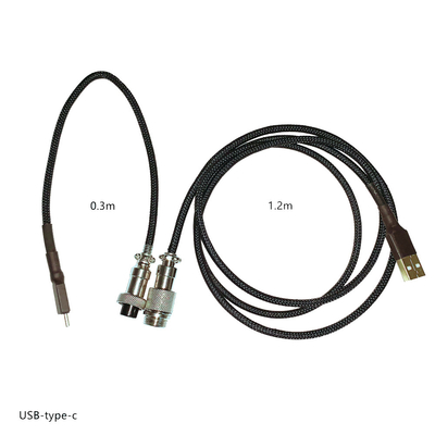 Mechanical Keyboard Cable 5-pin GX12 Aviation Connector Coupled Nylon Braided