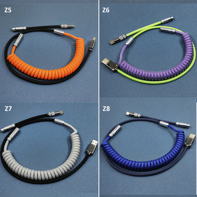 Sectional Type Keyboard USB Type-C Cable Audio Connector Coupling For Mechanical Keyboard