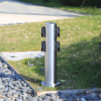 Stainless Steel Outdoor Garden In-ground Lawn Electrical Power Sockets Outlet 10A AC250V