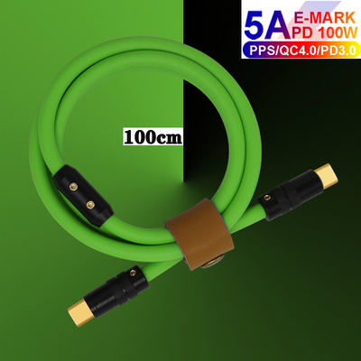 Laptops Tablets Cell Phones USB 3.1 Type C Charge Cable 6mm Outer Diameter PD 120 Watt Charging