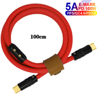 Laptops Tablets Cell Phones USB 3.1 Type C Charge Cable 6mm Outer Diameter PD 100 Watt Charging