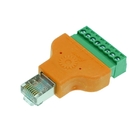Colorful Network RJ45 8P8C Male Connector to 8 Pin Screw Terminal Blocks Adapter