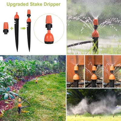 Dual Usage Water Spray Drip Irrigation Kit Adjustable Nozzles Watering System Misting Cooling Set