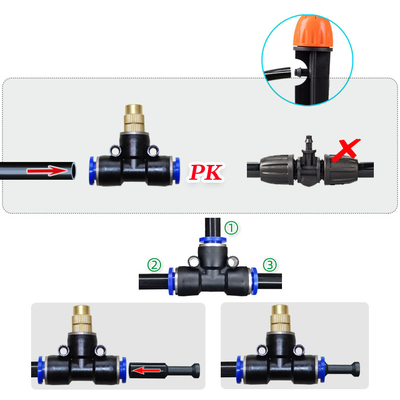 Brass Nozzle Water Sprinklers Garden Plants Watering Drip Irrigation Kit Misting Cooling System