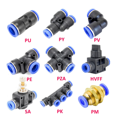 Air Connector Tube Plastic Pneumatic Fittings Water Hose Couplers 4mm 6mm 8mm 10mm 12mm PU PY PK PE PV SA