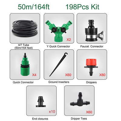 30 Meters Garden Hose Fittings Watering Drip Irrigation System Set Automatic Timer Switch