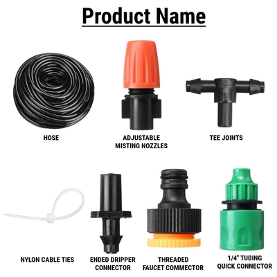 5m 15m 25m Drip irrigation Watering System Kit Garden Micro Water Sprinklers Mist Spray Cooling Set