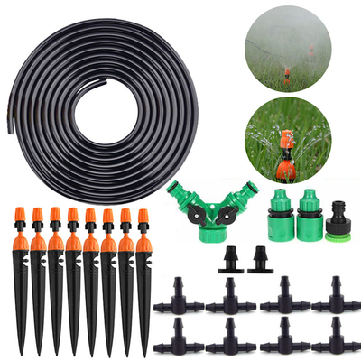 Dual Usage Water Spray Drip Irrigation Kit Adjustable Nozzles Watering System Misting Cooling Set