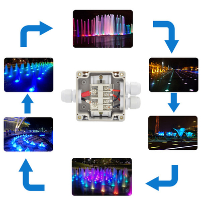 Lighting Cable Wiring Project Junction Box 83*81*56mm Plastic Enclosure with Connectors Waterproof