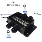 Black Outdoor Waterproof Cable Connector Junction Box With Terminals Electrical Wire Connection