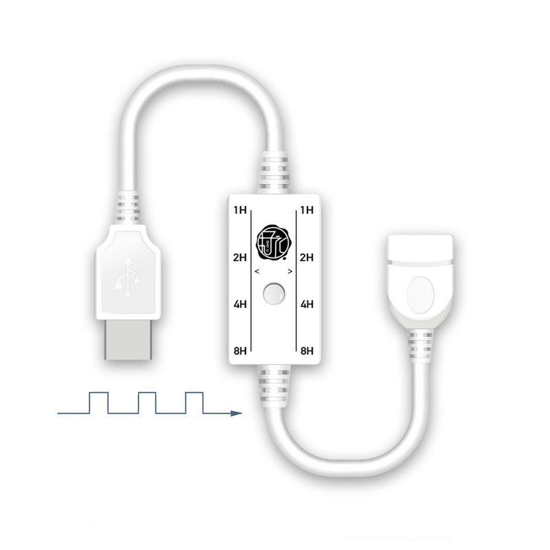 Timer Digitale Auto-off Con Cavo USB – Spegnimento Programmabile 24H Per Luci, Pompe O Acquari, Alimentazione 5V