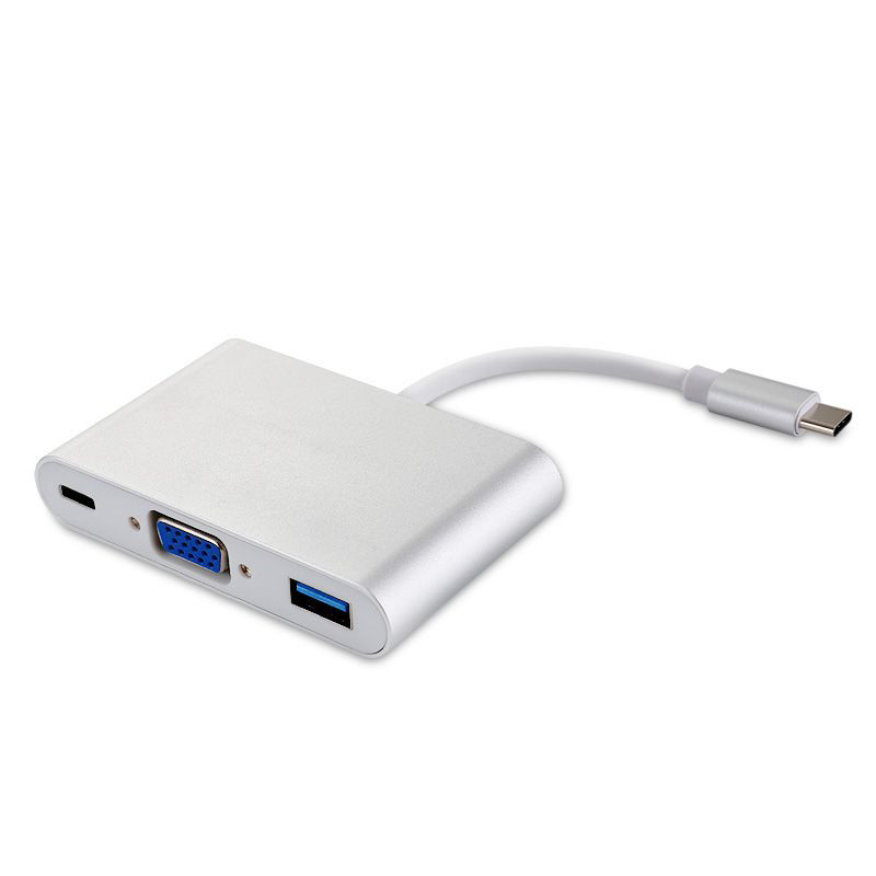 USB 3.1 type C to VGA Monitor USB 3.0 Type C Female Charger Adapter Converter