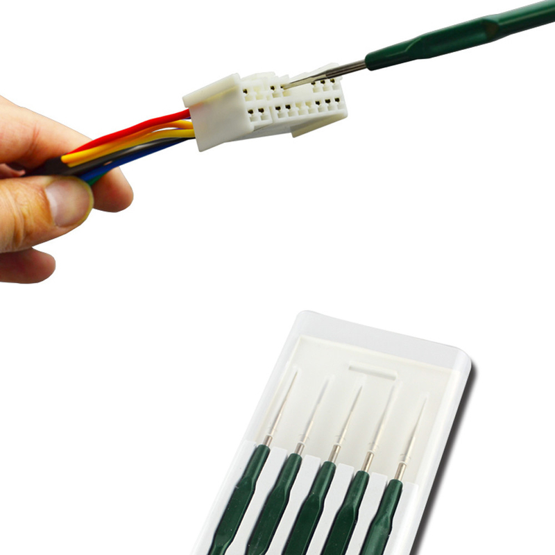 5pcs Screwdrivers Crimp Pin Remover Car Terminals Release Tool Kit Titanium Alloy