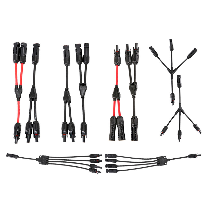 Solar Panel Extension Cable 6 4 2.5 mm² 10 12 14 AWG Black and Red with Solar PV Wires Connectors 1-10 meters