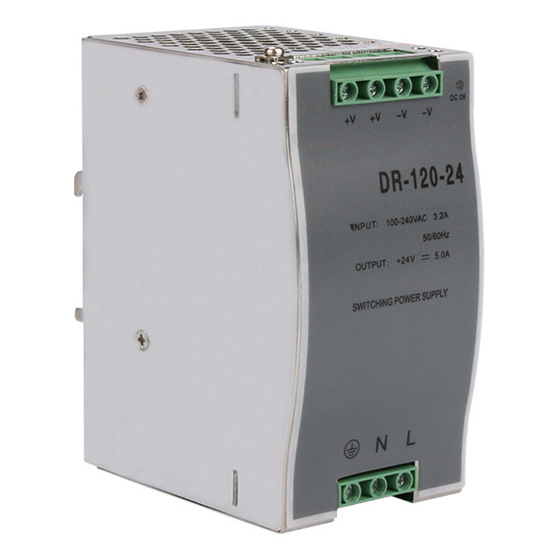 DR-120-24 75W 24V 5A DC Output Din Rail Switching Mode Power Supply