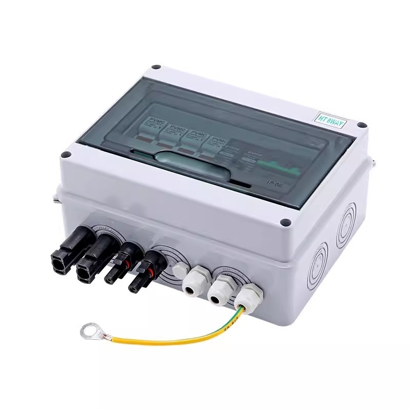 HT 8 Way IP65 Waterproof Outdoor Electrical Enclosure Distribution Plastic Switch Box Solar PV Combiner Box
