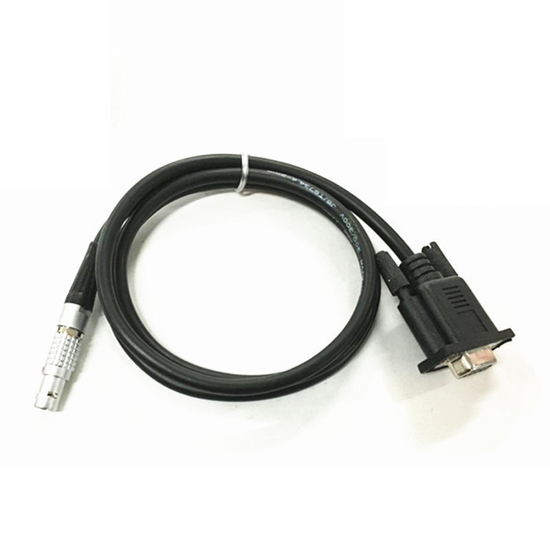 Data Cable DB-9 female to 5 Pin Aviation Connector for Leica 500 Series GPS to PC