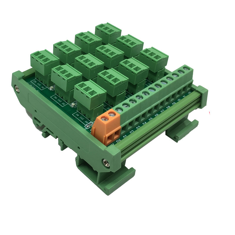 PLC Sensor Signal Input Distribution Module Terminal Blocks Connection Board 12 Arrays