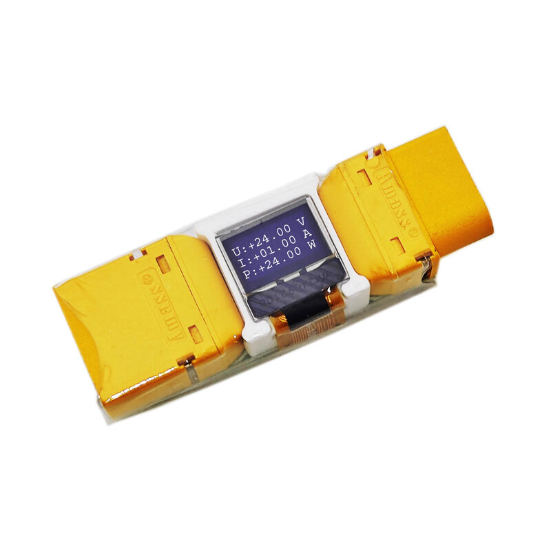 XT60 Male Female Charge Bridge Connector with Bidirectional Power Meter Lithium Battery Voltage Current Display