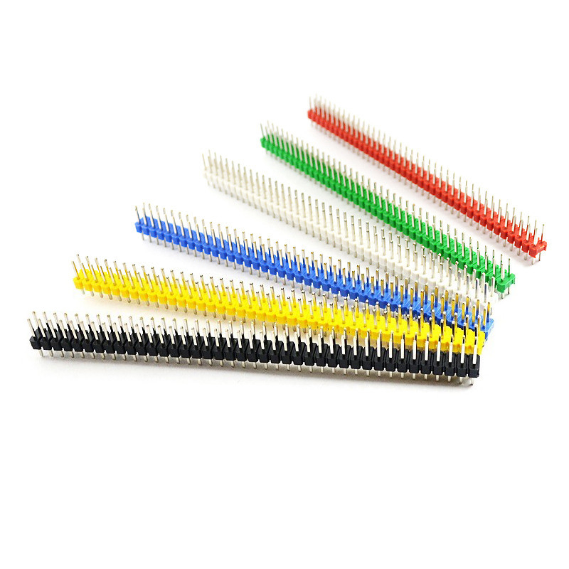 Colored 2x40P 40Pin 2.54mm 0.1" Straight Double Row Male Pin Header Strip