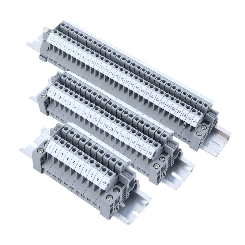 UK2.5B Screw Terminal Blocks Kit UK2.5N Modular DIN Rail Mounted Strips 32A 690V