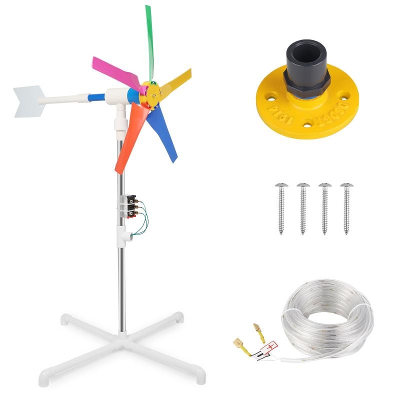 Garden Yard Rainbow Windmills Wind Turbine Weather Vane Spinner Power