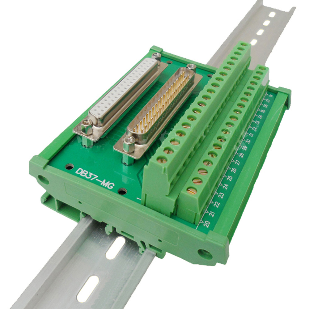 DB37 D Sub 37 Pin Male Female Dual Connectors Terminal Block Wiring