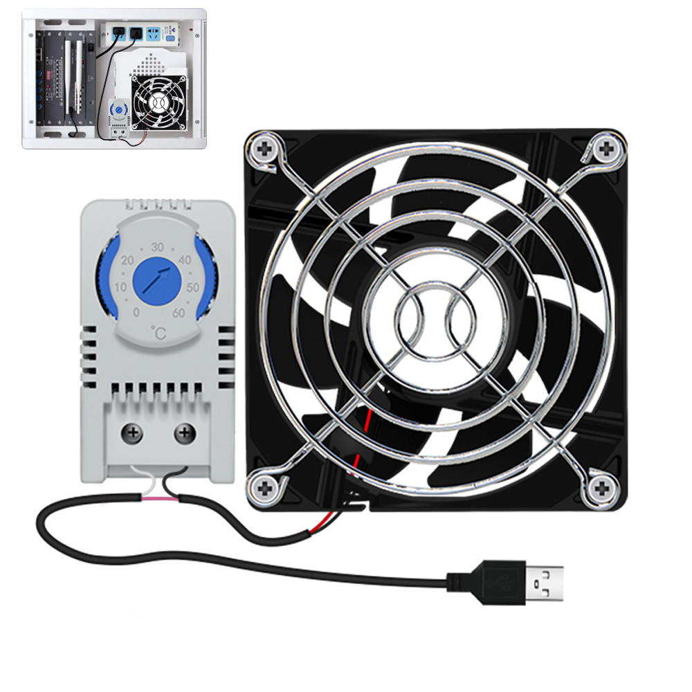 Temperature Adujstable Automatic Cooling Fan for Contorller Box ...