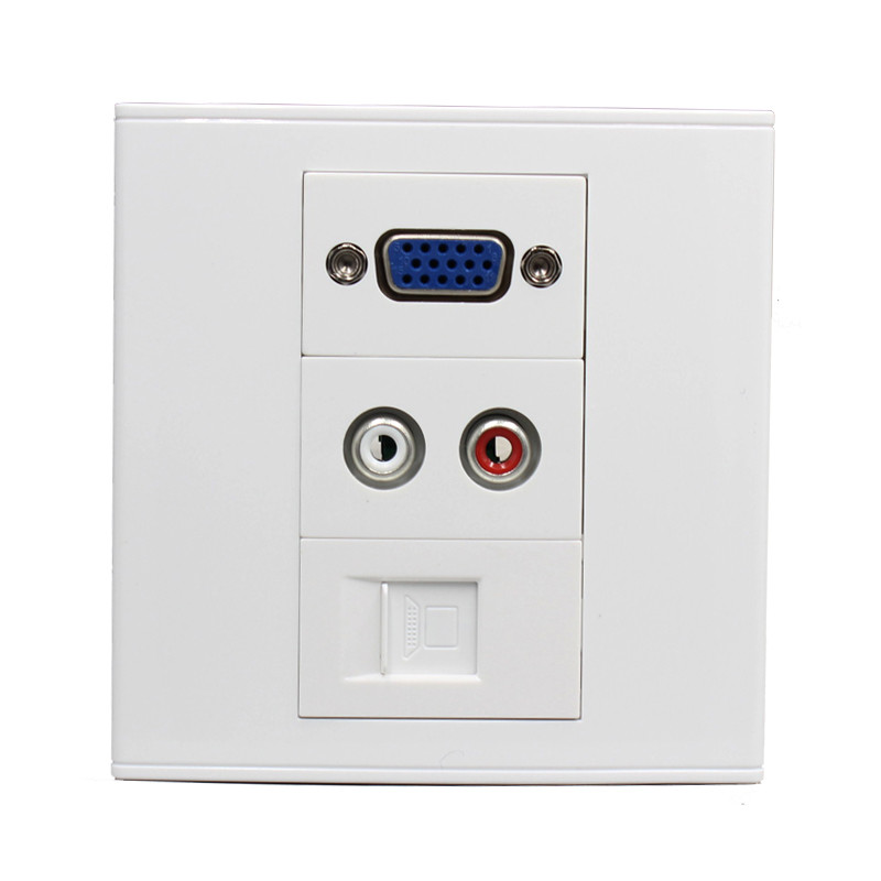 VGA Audio Network Port Modular Faceplate Wall Plate Outlet Terminal ...