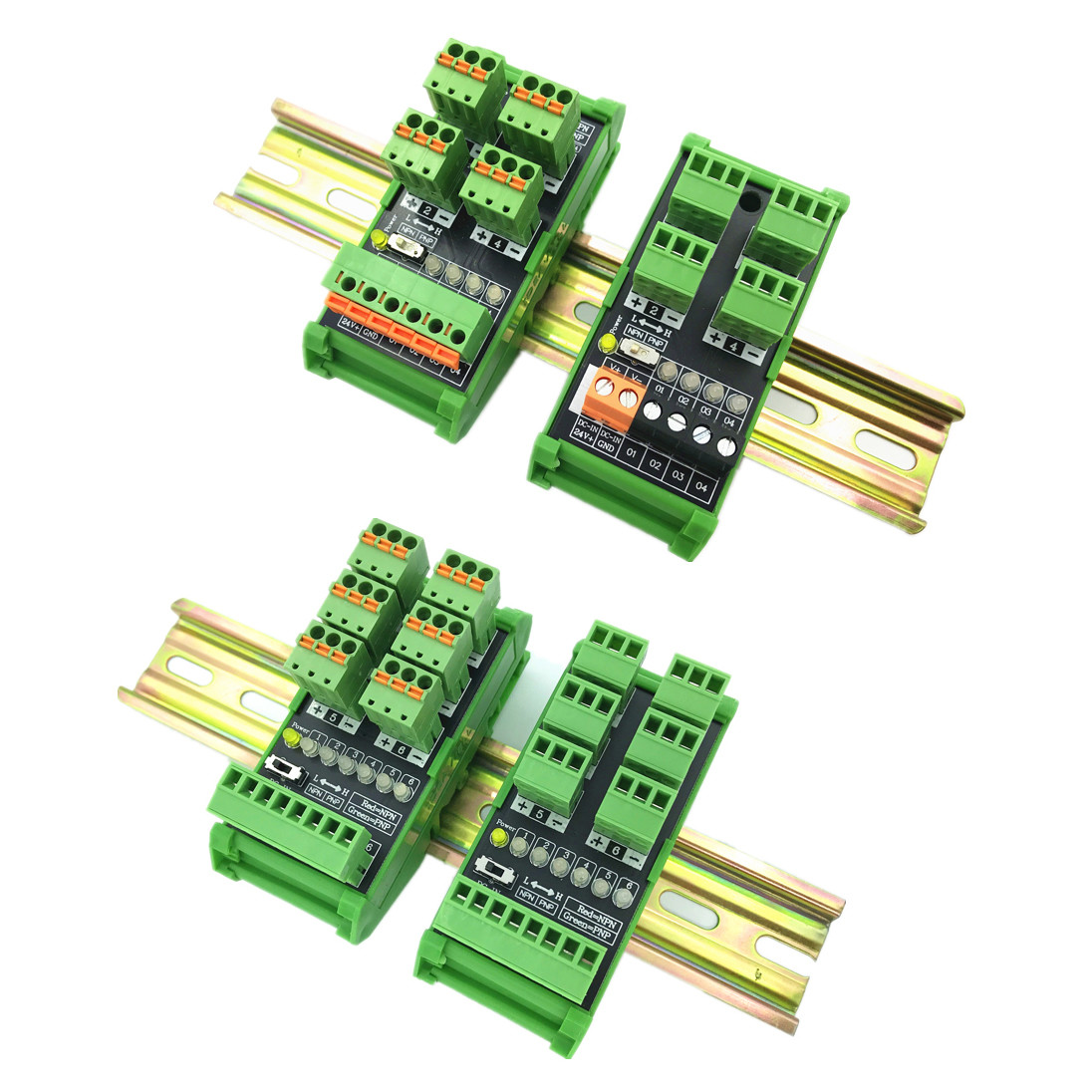Sensors Wiring Distribution Hub Terminal Blocks Breakout Board 4 6 Arrays Din Rail Mount